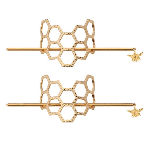 Metallinen hiusneula Haarukkahiusneula Ontto geometria mehiläinen hiusneula Hiusneula nutturan pidike Hiuskorut naisille tytöille