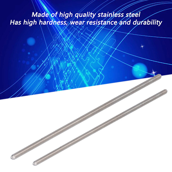 4808 Serie M4 Stangestudser Slitesterk Holdbar Høy Hardhet Rustfritt Stål Gjenget Stang 4808-0004-0200