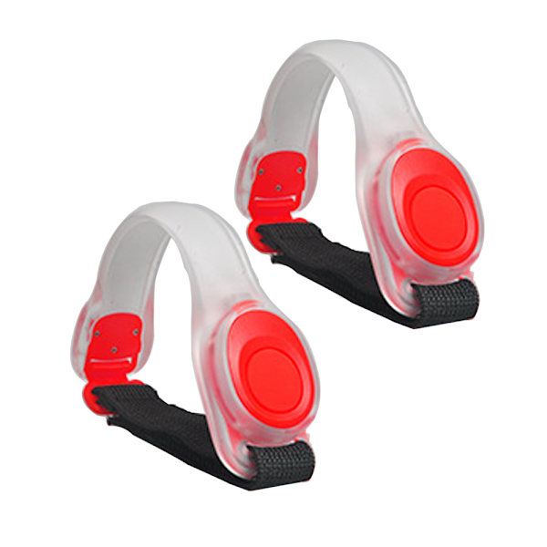 2 stk LED Nat Reflekterende Armbånd, PVC Oplyst Håndledsrem
