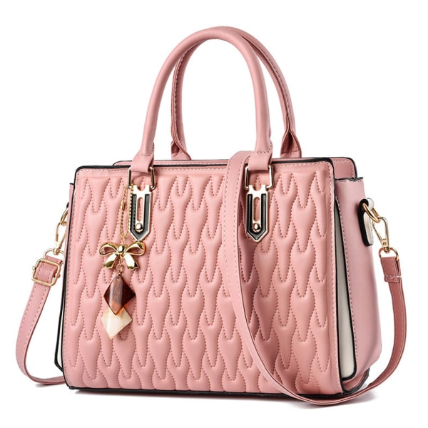 Resa till jobbet handväska enkel budväska kvinnlig pu pink 9d61 | pink |  Fyndiq