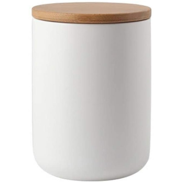 Keramisk matförvaringsburk Canister Modern design matbehållare med lufttät försegling bambu lock, löst te Kaffe Kryddnötter Snacks Kryddor Förvaring