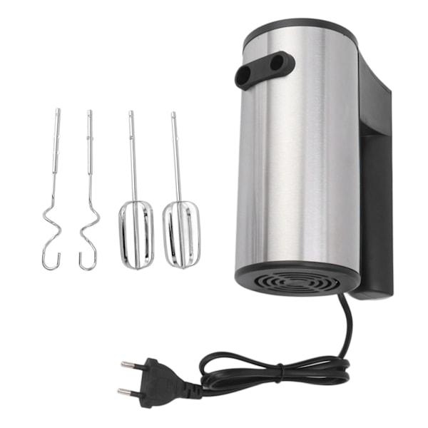 Elektrisk Handmixer med Visp 5 Hastigheter 304 Rostfritt Stål Automatisk Handhållen Mixer EU-kontakt 220V