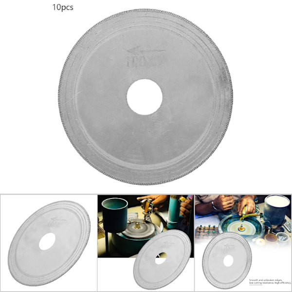 10 stk. 100mm Ultra tynde Diamant Skæreskiver Savblade Hjul til Jade Glas (100*20*0.4mm)