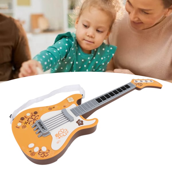 Barnens Simulerings Elektroniska Gitarr Multi-lägen Smart Gitarr Leksak Plast Barn Musikinstrument Gul