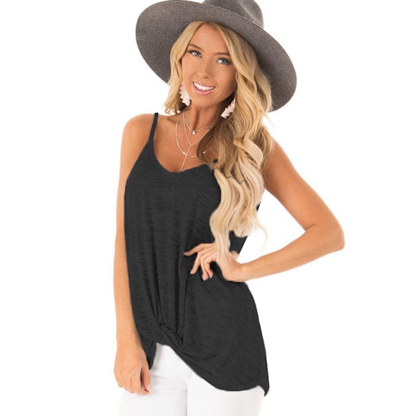 Naisten V-kaula Spaghetti Strap Tank Topit Hihattomat Paidat Löysät