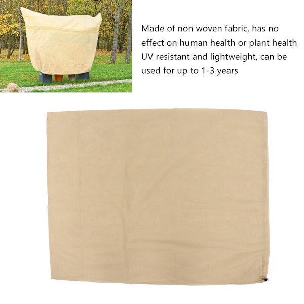 Plantedeksel Lav Temperaturbeskyttelse Lett Kald Beskyttelse Gjenbrukbar Buskjakke Dekker for Tomater Blomster 80x100cm