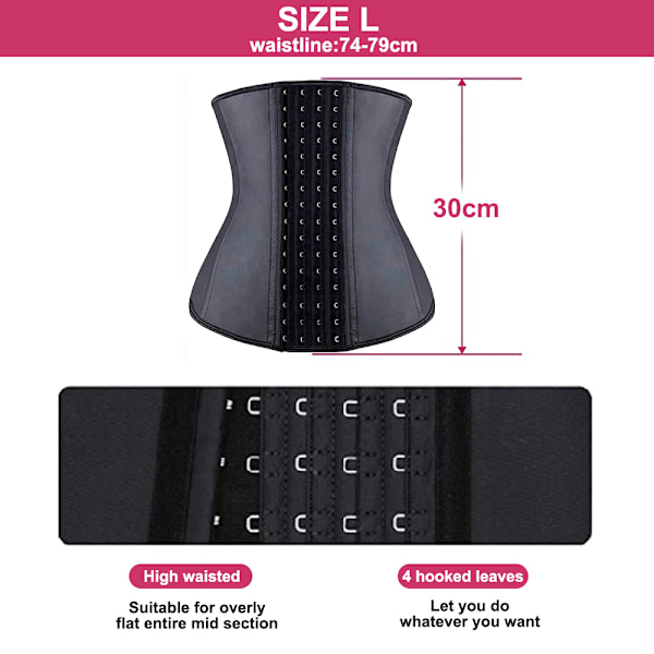 Women's Latex Bust Waist Corset Sports Belt Hourglass body