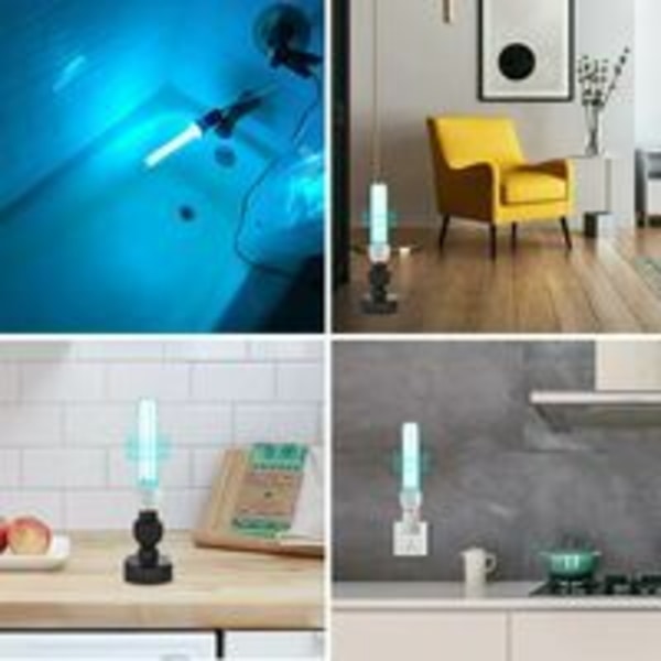 UV desinfektionslampa E27 25 W Kvartsrör UVC sterilisering 254 nm med ozon 360° belysningsvinkel