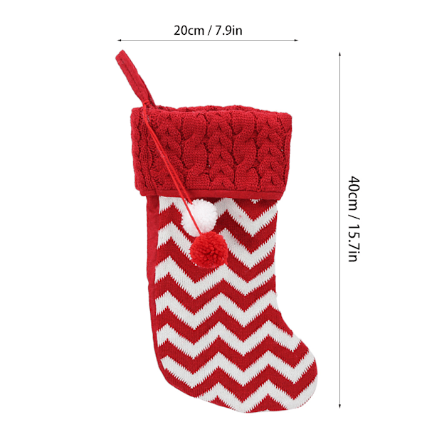 Christmas Stocking Sock Ornaments Gift Bag Xmas Party Home DecorationRed and white striped socks