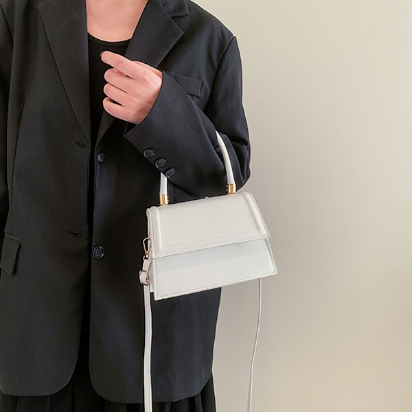 Enkelaxlad väska i konstläder, crossbody-väska lämplig för damers dagliga resor och dejting