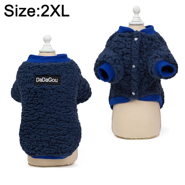 Tyk tykkelse to-ben flanel hund mode sweater hund kat tøj