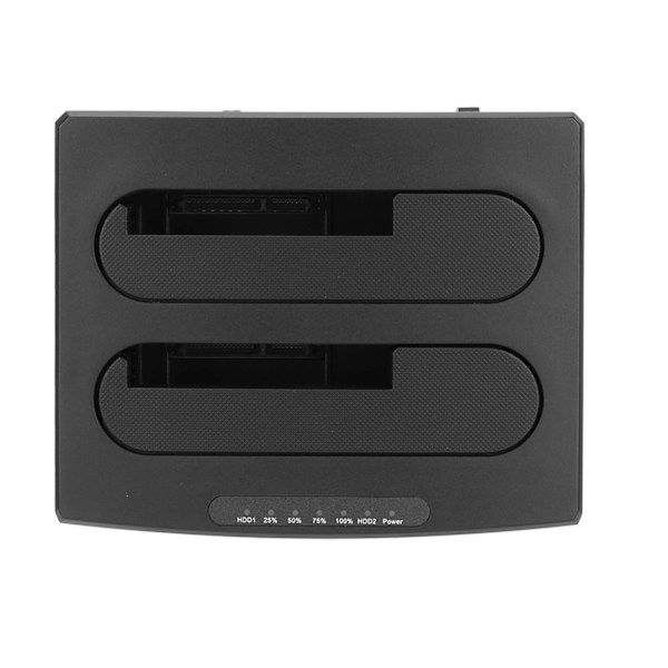 Hårddiskläsare USB 3.0 till SATA I II III Dubbelfack Extern HDD Dockningsstation Offline Klonkopiering för 2,5 tum 3,5 tum HDD SSD EU-kontakt
