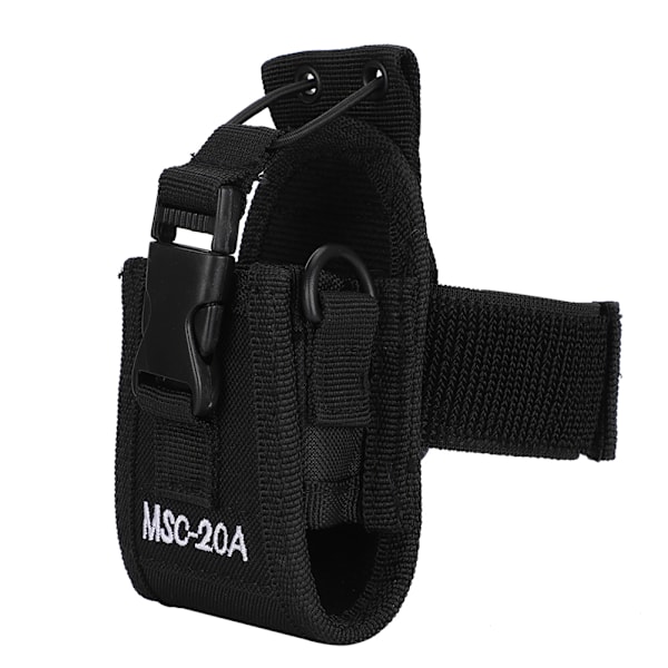MSC-20A Holdbar Sort Nylon Armpakke Slidstærk Lommepose til Walkie Talkie