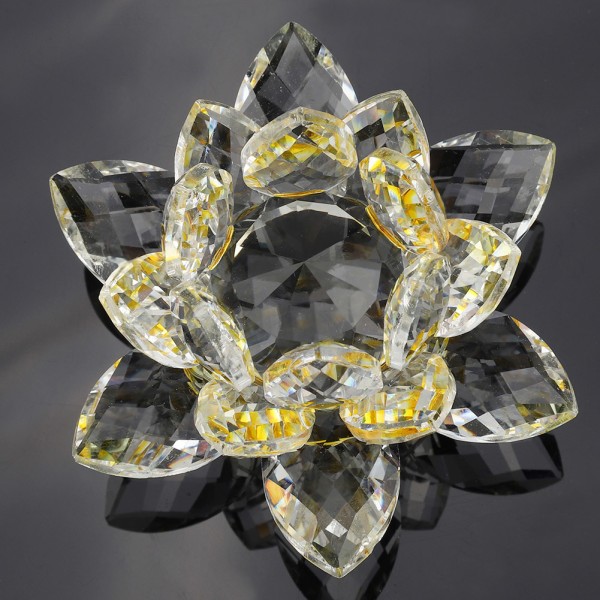 100 mm kvartskristall Lotus Hantverk pappersvikt Hembröllop