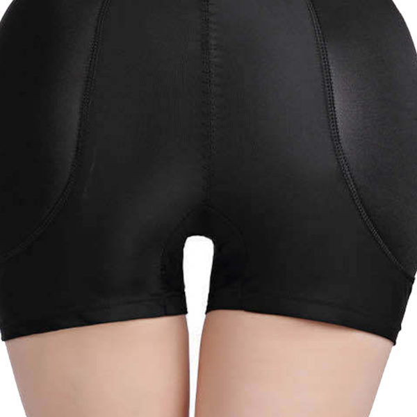 Hip Up Padded Enhancer för Kvinnor Sömlös Plump Crotch Stretchig Andningsbar Butt Padded Underkläder Svart L