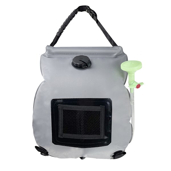 Solcelled dusjpose for utendørs, badepose for camping, vanntank for dusj, bærbar dusjpose, 20L badevannspose - for strand, svømming, reiser, fotturer