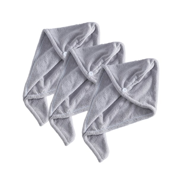 Mikrofiber Hårhanddukspaket - 3-pack Snabbtorkande Hårhanddukar, För Män och Kvinnor