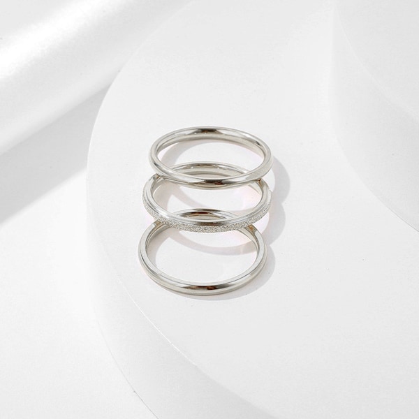 3 st 2 mm rostfritt stål dam stapelbara evighetsring band förlovningsring bröllopsring set bekväm passform storlek 6-9