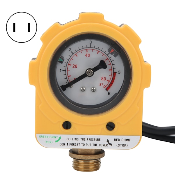 Vandpumpetrykregulator Automatisk Elektronisk Justerbar Afbryder E06‑1500 30AUS Stik AC110V