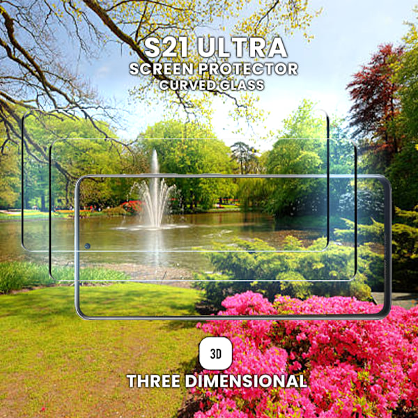 9H Härdat Glas 2-Pack Samsung Galaxy S21 Ultra Skärmskydd