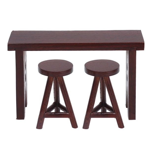 1:12 Dukkehustable Miniature Bar Counter Stol Møbler Dukkehust Dekoration Tilbehør