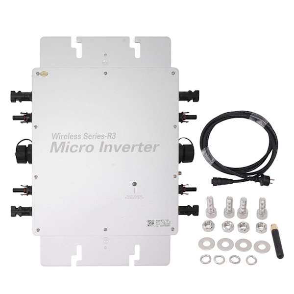 1200W Aurinkoinvertteri Fotovoltaikkinen Mikrojakeluverkkoon Liitetty Invertteri Aurinkoenergian Kotienergian Tuotantojärjestelmä EU-Pistoke 110‑240V
