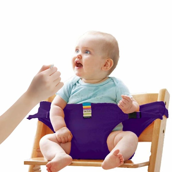 Foldbar Bærbar Spisebordsstol Sæde Sele Beskyttelsesbælte Spænde Bælte til Baby og Småbørn