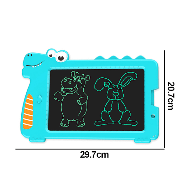 Julegave tegnetavle med dinosaur-motiv, LCD-skærm, lille tavle