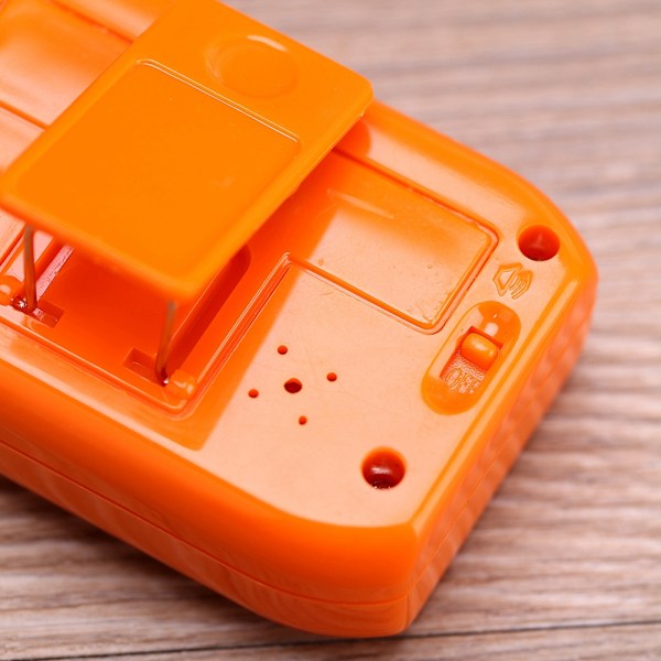 Kannettava LCD-näyttöinen digitaalinen herätyskello torkkutoiminnolla ja taustavalaistuksella pöydälle, työpöydälle ja autoon (oranssi)