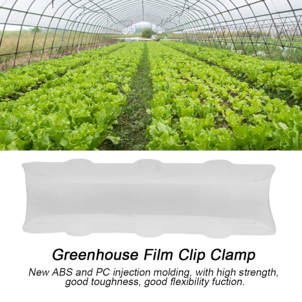 100 st Greenhouse Ram Clip Klämma Trädgård Film Solskyddsnät Fästklämma Koppling 22 - Vit