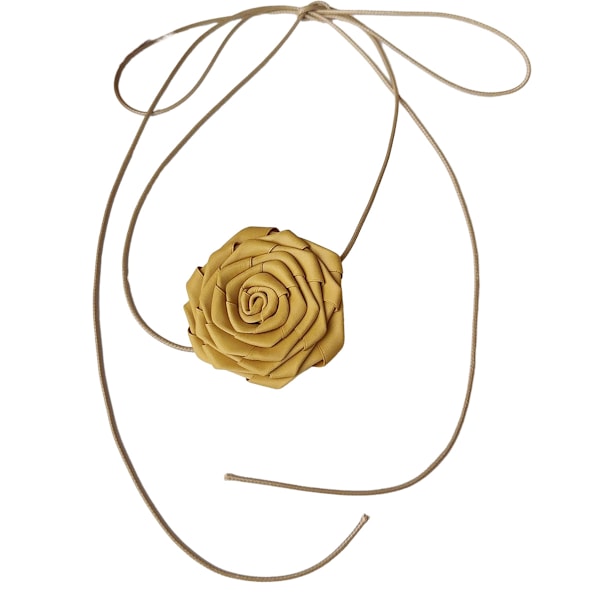 Blomster Rose Choker Halskjede Blomster Choker Rosett Choker Halskjede Y2K Smykker for Kvinner Jenter Brud Bryllup Fest