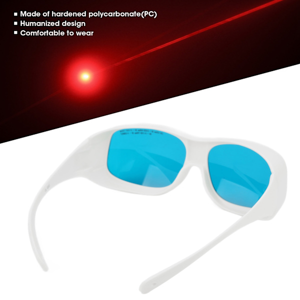 650nm Lasersäkerhetsglasögon Anti-Laserglasögon med Wrap Around Design Passar Myopi Glasögon Vita
