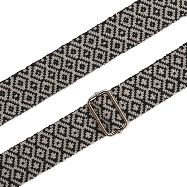 Justerbar axelrem för väskor 75-135 cm Väskrem Bred 40mm | Bärrem Handväska Svart Axelrem Karabiner Svart |