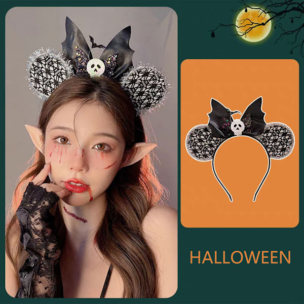 Halloween Pandebånd med Græskar-Sløjfe Design - Hårbånd til Halloweenfest