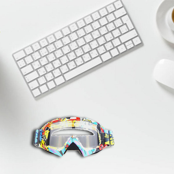 Cykel motocross goggle bøjelig anti-reflekterende blød pude skigoggles