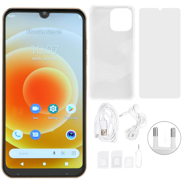 I13pro Max Smartphone för Android 11 6.1 tum 4 GB RAM 128 GB ROM Mobiltelefon 4G Nätverk Typ C Laddning 100‑240V Grön EU-kontakt