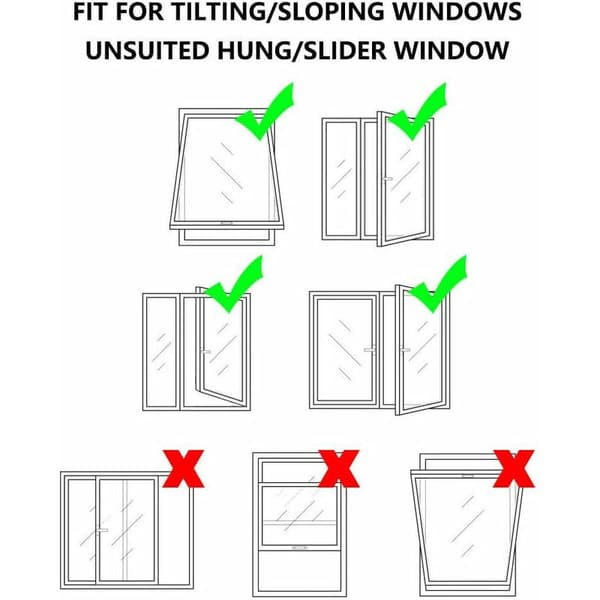 Window Seal Kit for Casement Windows, Easy Installation Universal AC Replacement with Air Exchange Protection, Durable PVC Material