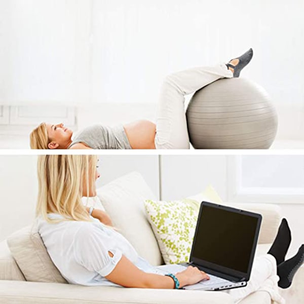 3 Par Yoga Sokker for Kvinner med Sklisikre Grep & Stropper, Ideelle for Pilates, Pure Barre, Ballet, Dans, Barefoot Trening