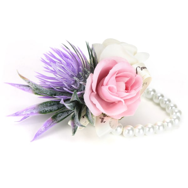 Wrist Flower Bridal Bridesmaid Artificial Pearl Bracelet Wrist