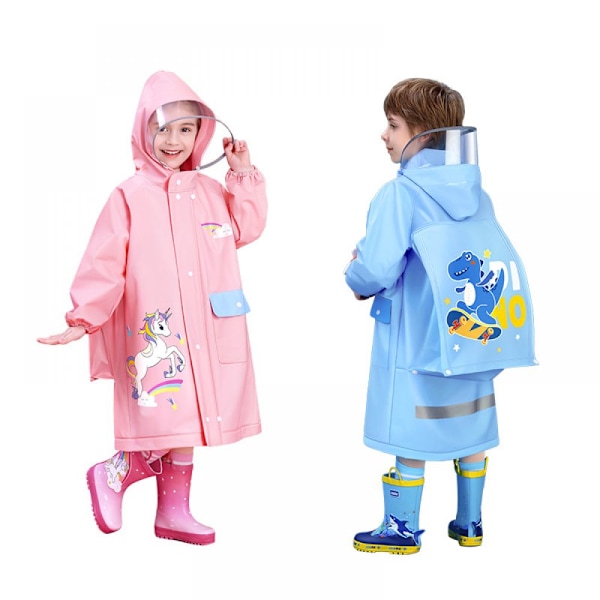 Regnrock för barn Flickor Pojkar Regn Poncho Regnjacka Regnjacka Andas Vattentät Ocmne Piece Lättvikts Jumpsuit för utomhusbruk Regn Softshelljacka