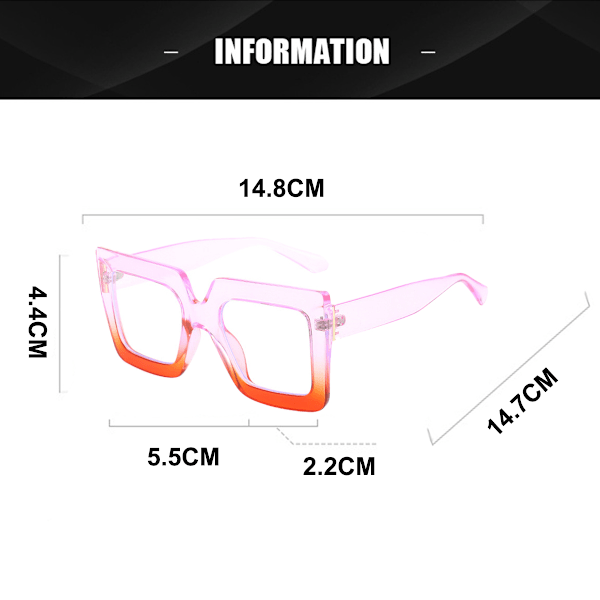 Fashionable and simple thick square large frame anti-blue