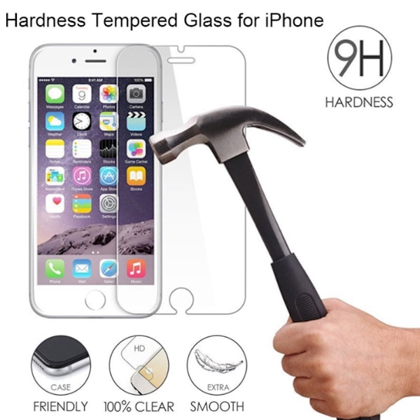 skärmskydd, iPhone 14, iPhone 13, iPhone 12, iPhone 11, iPhone SE, iPhone XR, iPhone X, iPhone 8, iPhone 7, iPhone 6, transparent Transparent iPhone 8 Plus