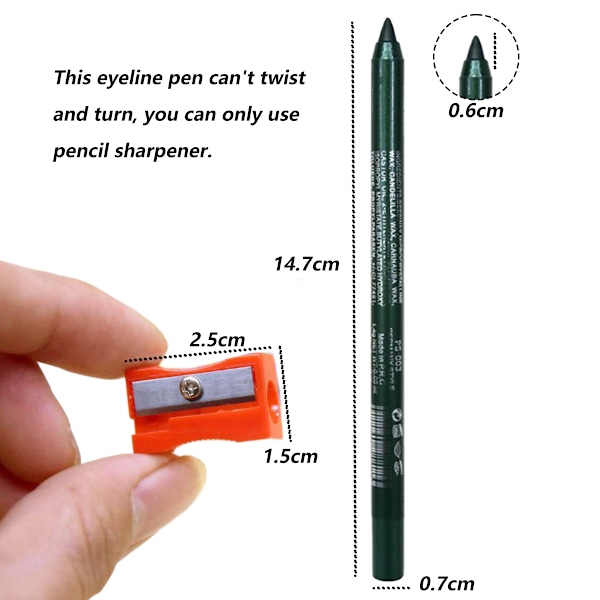Vattentät Eyelinerpenna - Smudge-Proof - Långvarig, Krämig & Blendbar Formel - Spetsbar Spets