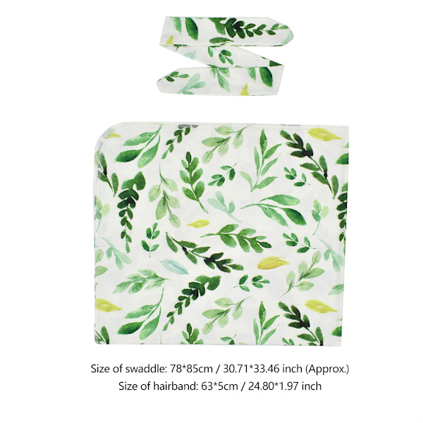 Super Mjuk Blomma Mönster Nyfödd Babyfilt Wrap Swaddle Sovsäck med Hårsnod (#2)