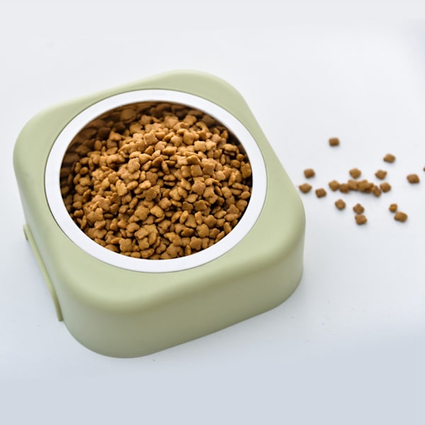 Bärbar Fågel Djur Husdjur Rostfritt Stål Mat Vatten Matnings Skål Behållare Kopp (Grön)
