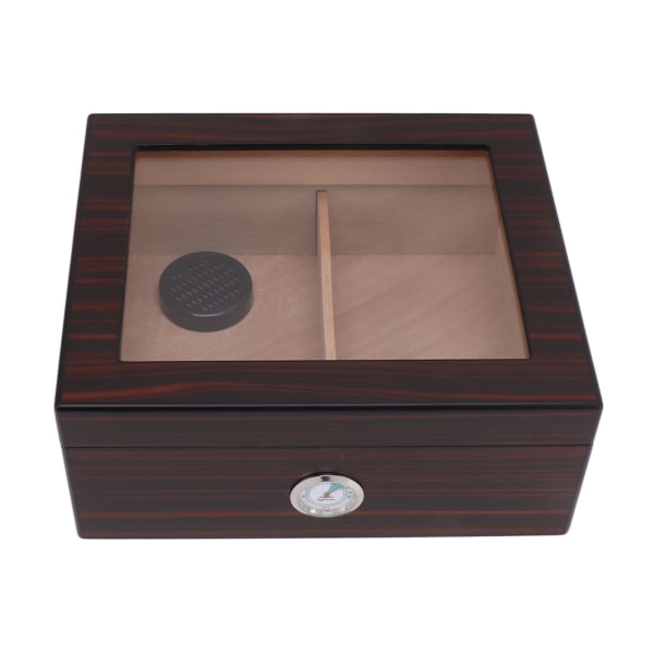 Wood Cigar Humidors Clear Top 50 Cigars Desktop Humidor Cigarr