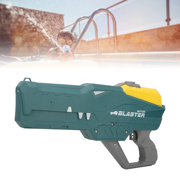 Vattenpistol för barn Högtryck Interaktiv Sommar Elektrisk Vattenleksak 500ml Vattentank Grön