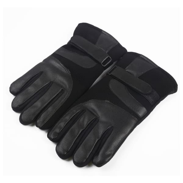 Men's Leather Ski Gloves, Winter, Touchscreen, Plus Velvet, Thick Driving Gloves for Motorcycle[TT]