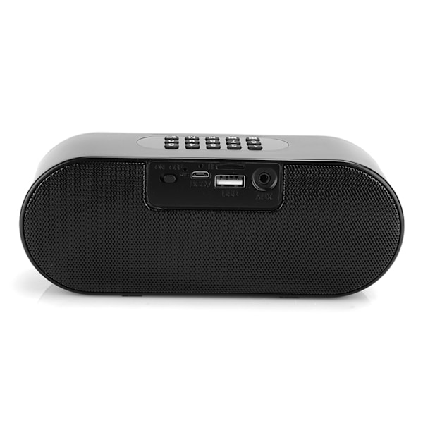 ABS Multifunktionsväckarklocka Bluetooth-högtalare Röstmeddelande Samtalsfunktion Oberoende Membran Blinkande Färgrik Ljus Högtalarlåda Svart