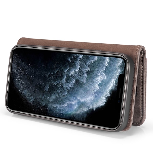 DG.MING 2-in-1 iPhone 13 Wallet Case Brown